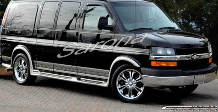 Custom GMC Savana Van  Short Wheel Base Running Boards (2003 - 2024) - $1350.00 (Part #GM-007-SB)